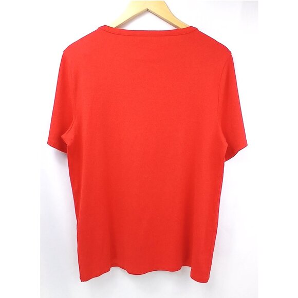 J. Crew Orange Cotton Perfect Tee Top - Picture 3 of 6